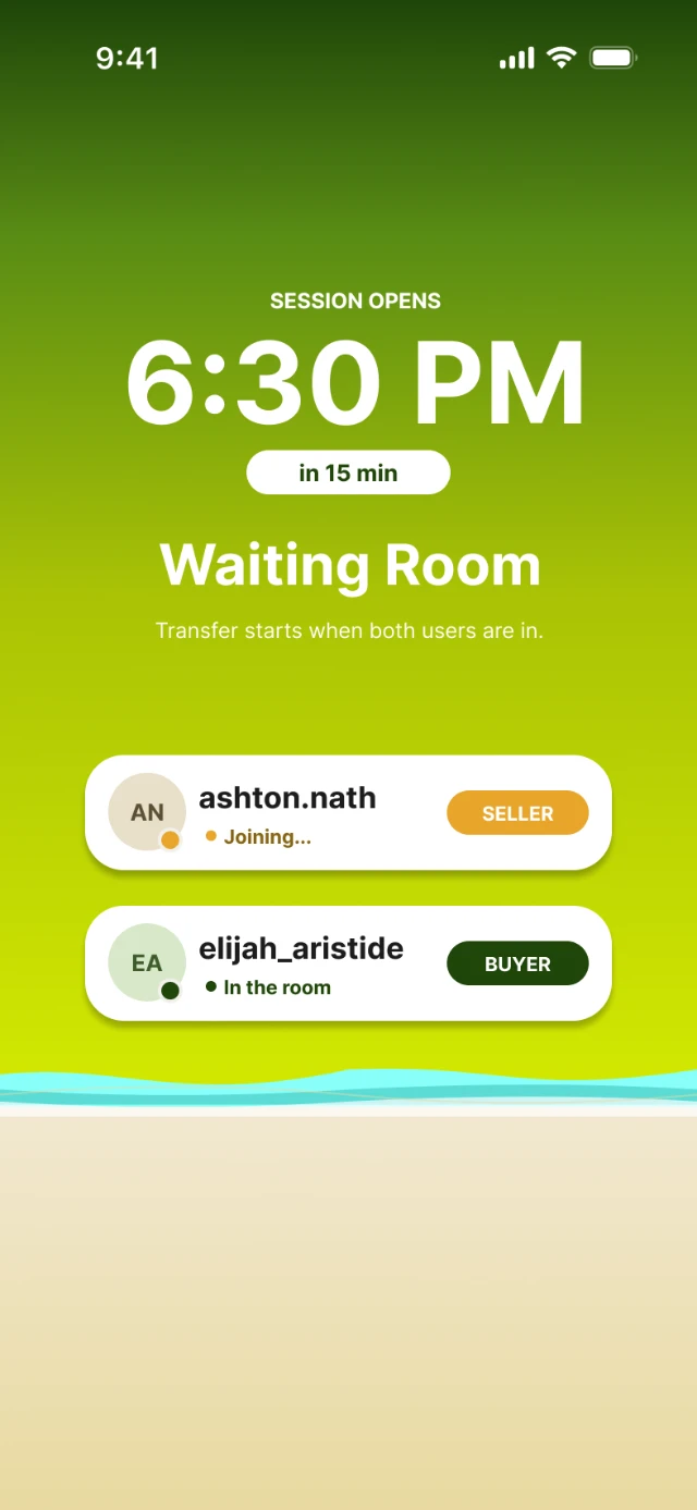The shared waiting room, session opening